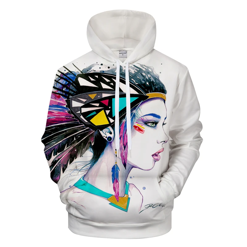 

Large Size Men Casual Long Sleeve Hoodie Autumn & Winter New 3D Model Print Loose Sweatshirt Style Multi Size