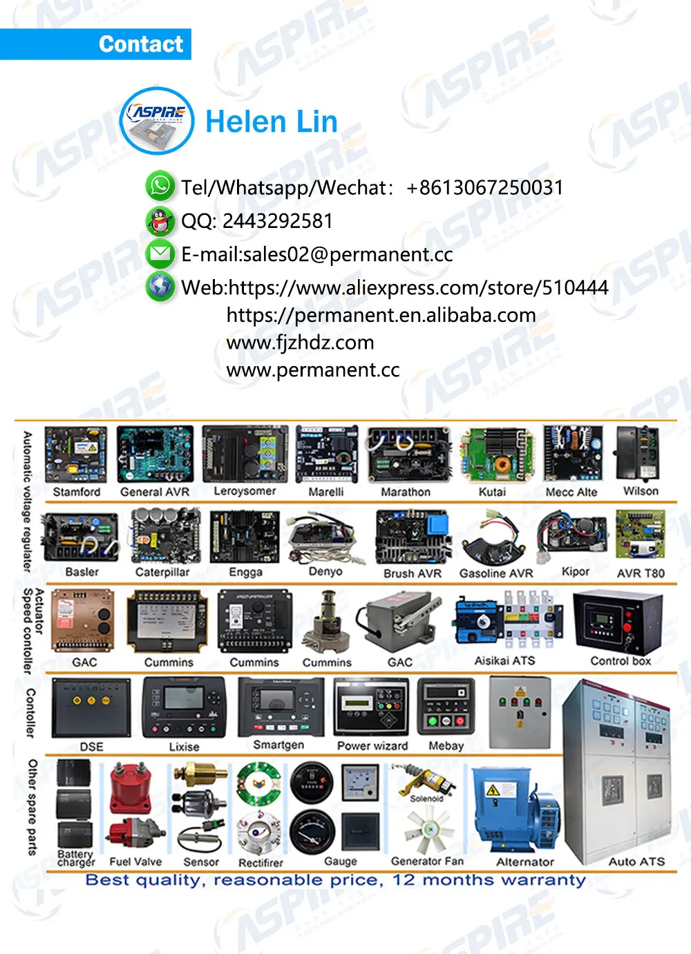 Genset автоматическое зарядное устройство 10A 12 В в В 24 в ручное переключаемое от фабрики