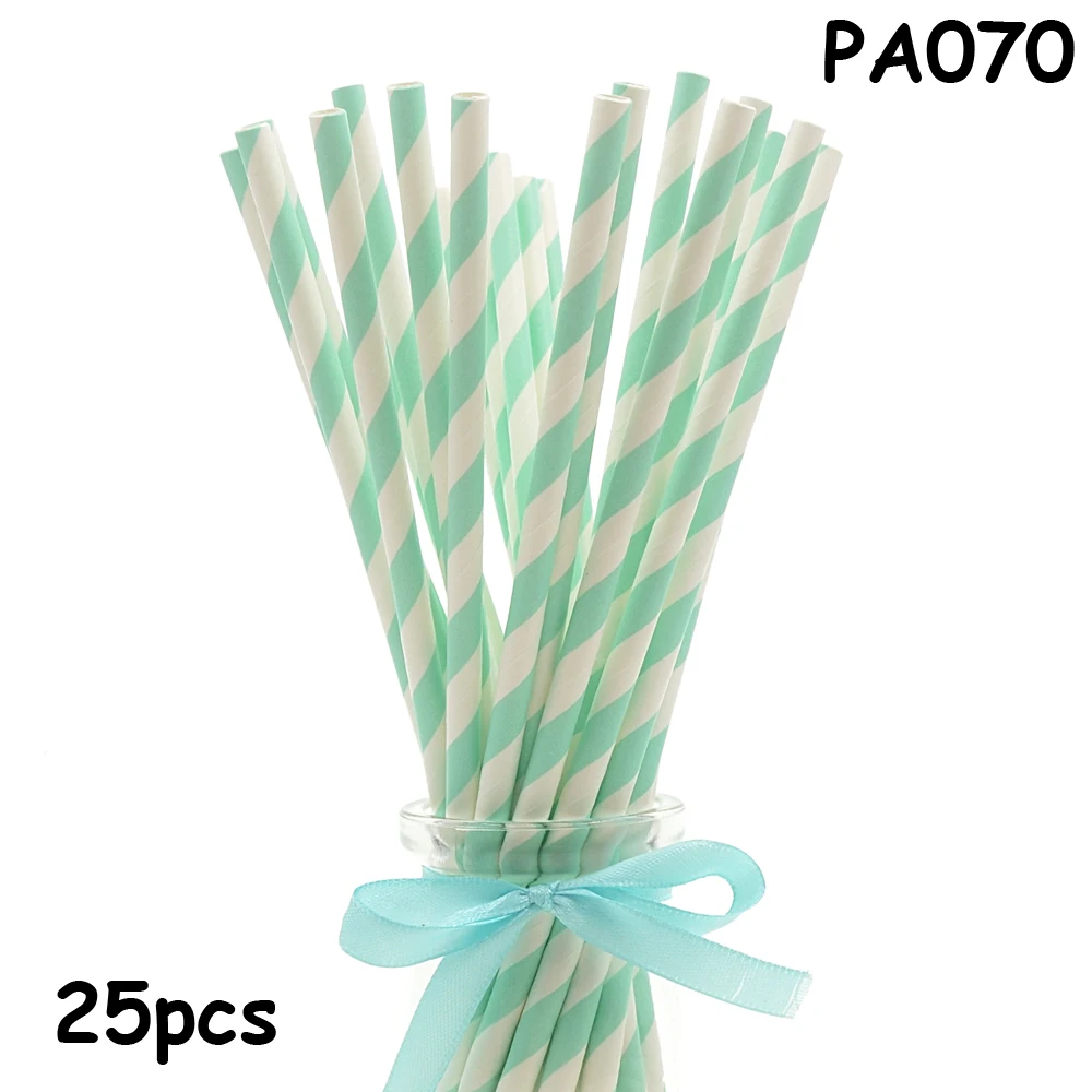 25pcs Drinking Paper Straws Gold Heart Star Stripe Paper Straws For Birthday Baby Shower Decoration Gift Party Event Supplies - Цвет: PA070