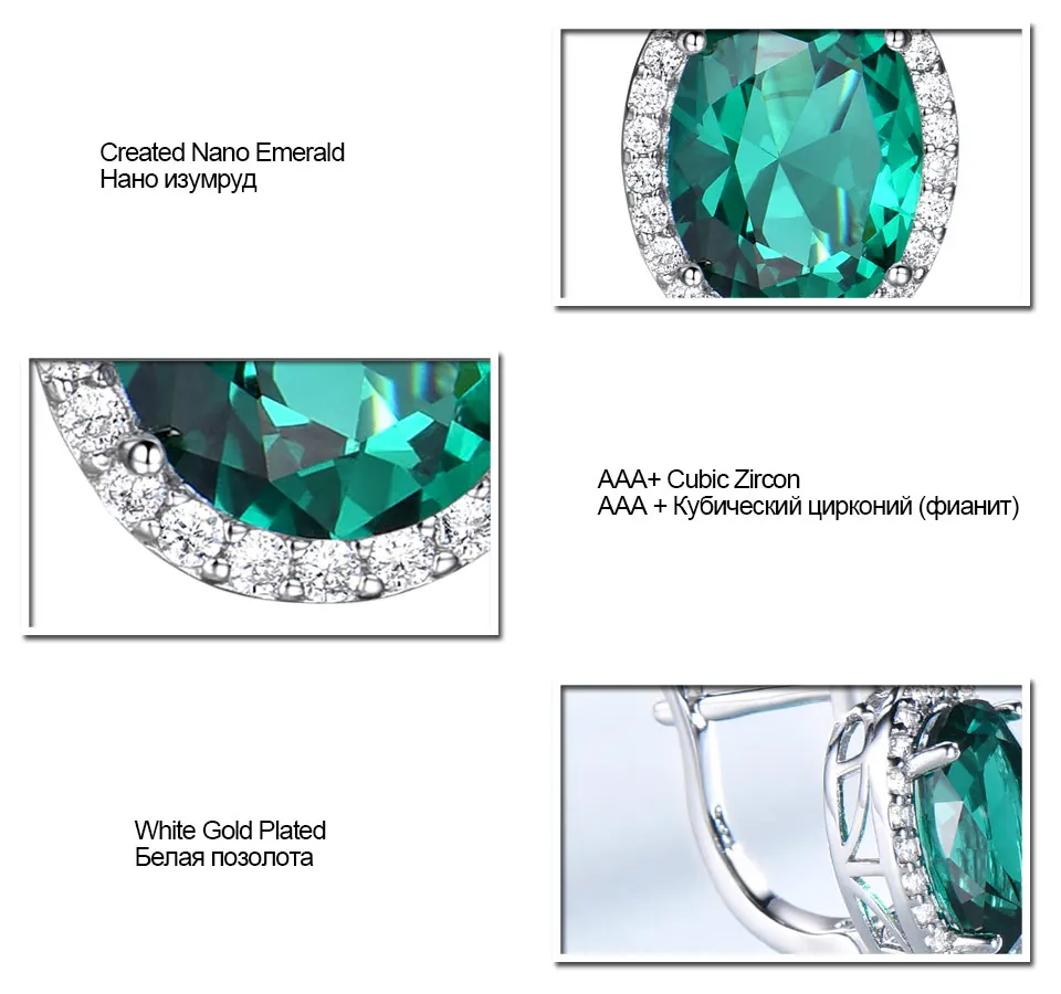 UMCHO-Emerald-925-sterling-silver-clip-earring-for-women-EUJ084E-1-PC_07