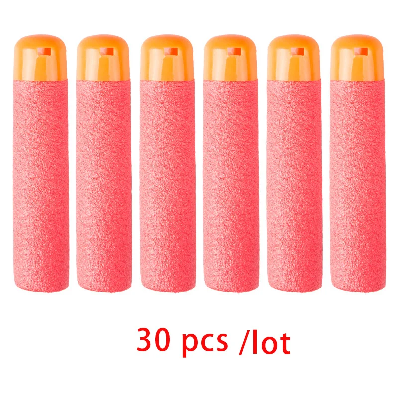 

30Pcs 9.5x2cm Red Sniper Rifle Bullets Darts for Nerf Mega Kids Toy Gun Foam Refill Darts Big Hole Head Bullets Christmas Gift