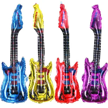 

10 Pcs/set Cute Musical Instrument Guitar Balloons Inflatable Aluminium Foil Balloon Birthday Music Concert Party Decorations