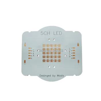 

5 Channel 25LED Spots 3535 Pad Led PCB Board Printed Circuit Board For CREE XPE XTE XPG XPL XHP35 Epileds 3535 Led Beads