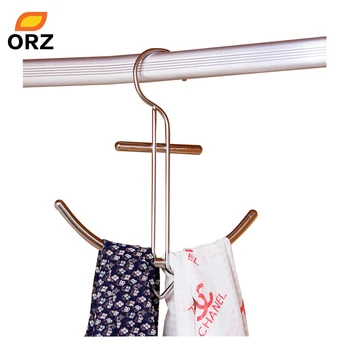 

ORZ Stainless Steel Shoe Drying Rack Multifunctional Clothes Shoes Tie Belt Shawl Scarf Hanger Wardrode Organizer Storage Rack