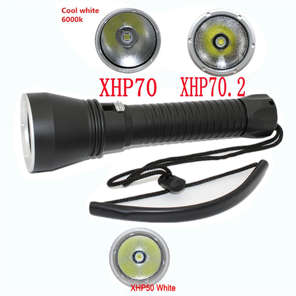 XHP70.2 светодиодный фонарик для дайвинга 5000лм яркий подводный фонарь XHP50 2600LM