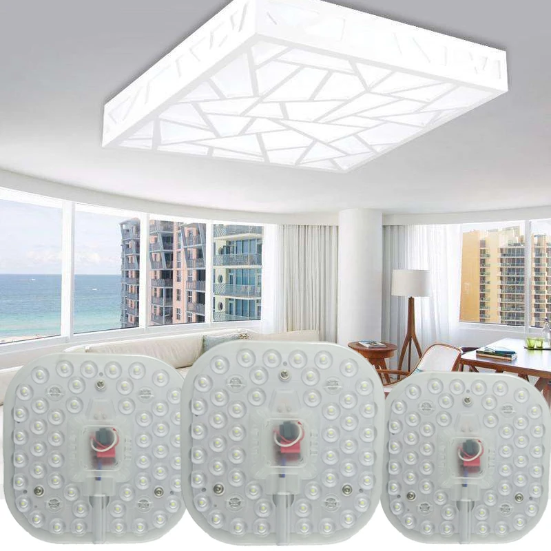 

Led Module Light AC220V 230V 240V 12W 18W 24W Replace Ceiling Lamp Lighting Source Energy Saving Convenient Installation