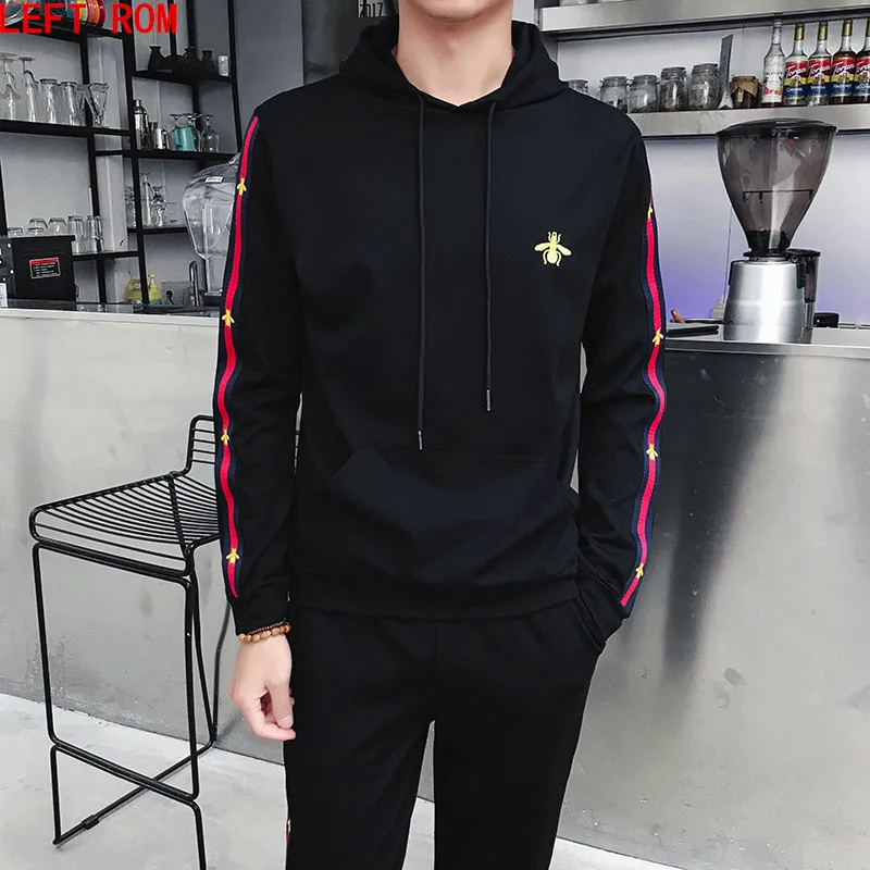 

2017 Tracksuit men M-5XL Fashion Autumn leisure Printing Sportswear casual Sportsuit luxury brand sportsman wear tracksuit set