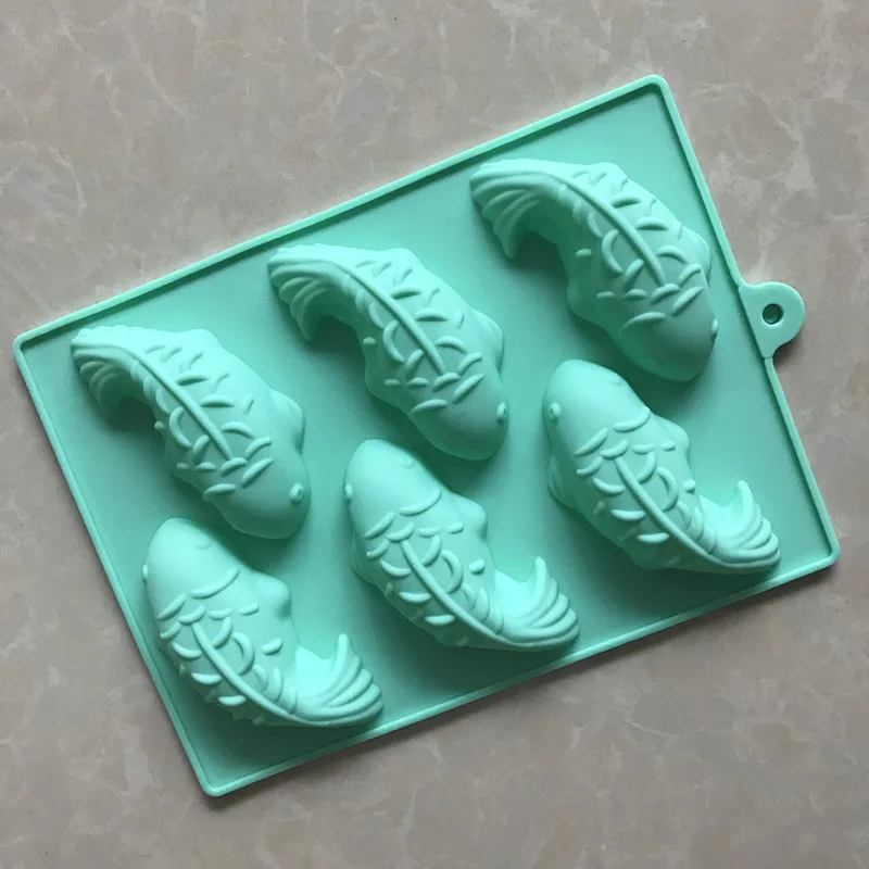 Ice 6 Fish Mold Cake Decorating Supplies Gypsum Model Water Baby