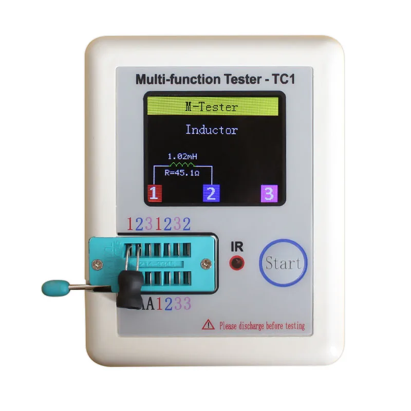 Транзистор тестер TFT Диод Триод измеритель емкости LCR ESR метр NPN PNP MOSFET ИК Многофункциональный тестер мультиметр