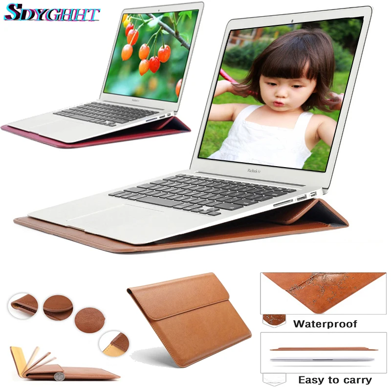 

The latest case in 2019Leather Laptop Case For MacBook Air 13 Pro Retina 1112 13.3 15 For MAC book Pro 13 15 inch with Touch Bar