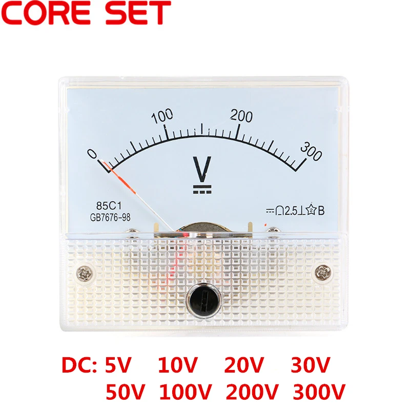 85C1 DC Analog Pointer Voltage Meter Panel 5V 10V 15V 20V 30V 50V 100V 200V 300V Gauge Voltage Mechanical Voltage Meters 85C1 DC Analog Pointer Voltage Meter Panel 5V 10V 15V 20V 30V 50V 100V 200V 300V Gauge Voltage Mechanical Voltage Meters