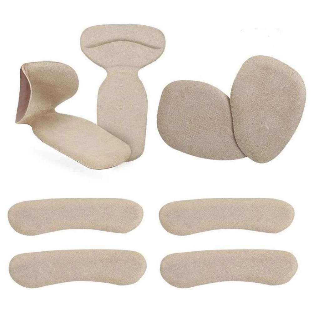

8pcs Anti Slip Elastic Washable Flexible Shoes Forefoot Stick Moon Shape Self Adhesive Soft Heel Pads Set Reusable Relieve Pain