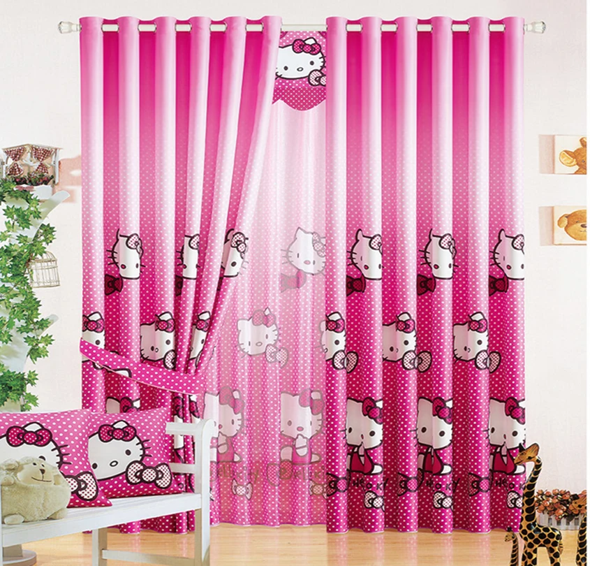 infantiles para niñas, cortinas hellokitty rosas, hotel Hello Kitty _ - AliExpress Mobile