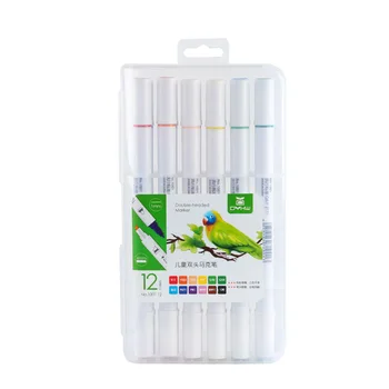 

Student double-headed marker white boxed color: 12,18,24,36 oily marker long paragraph watercolor pen oblique head
