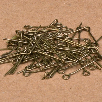 

200pcs/lot Antique Bronze Gold Silver Rhodium Gunblack Color 9 Shape Eye Pin Head Pins DIY Accessories Craft For Jewelry Making