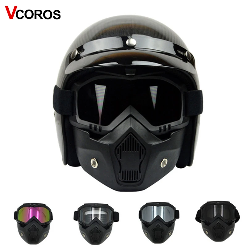 VCOROS Modular Mask Detachable font b Goggles b font And Mouth Filter Perfect for Open Face