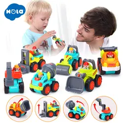 HOLA 3116C детские игрушки строительные машины-вилочный погрузчик, бульдозер, дорожный каток, экскаватор, самосвал, тракторные Игрушки для