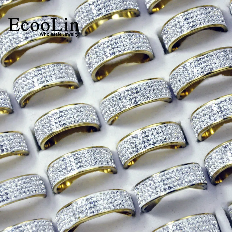 Anillo Anillo de mujer acero inoxidable pulido brillante circonita marcas joyas