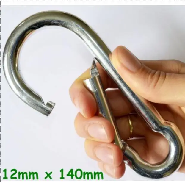 100pcs/lot Large 140mm x 12mm EXTRA LARGE SNAP HOOK galvanised Steel