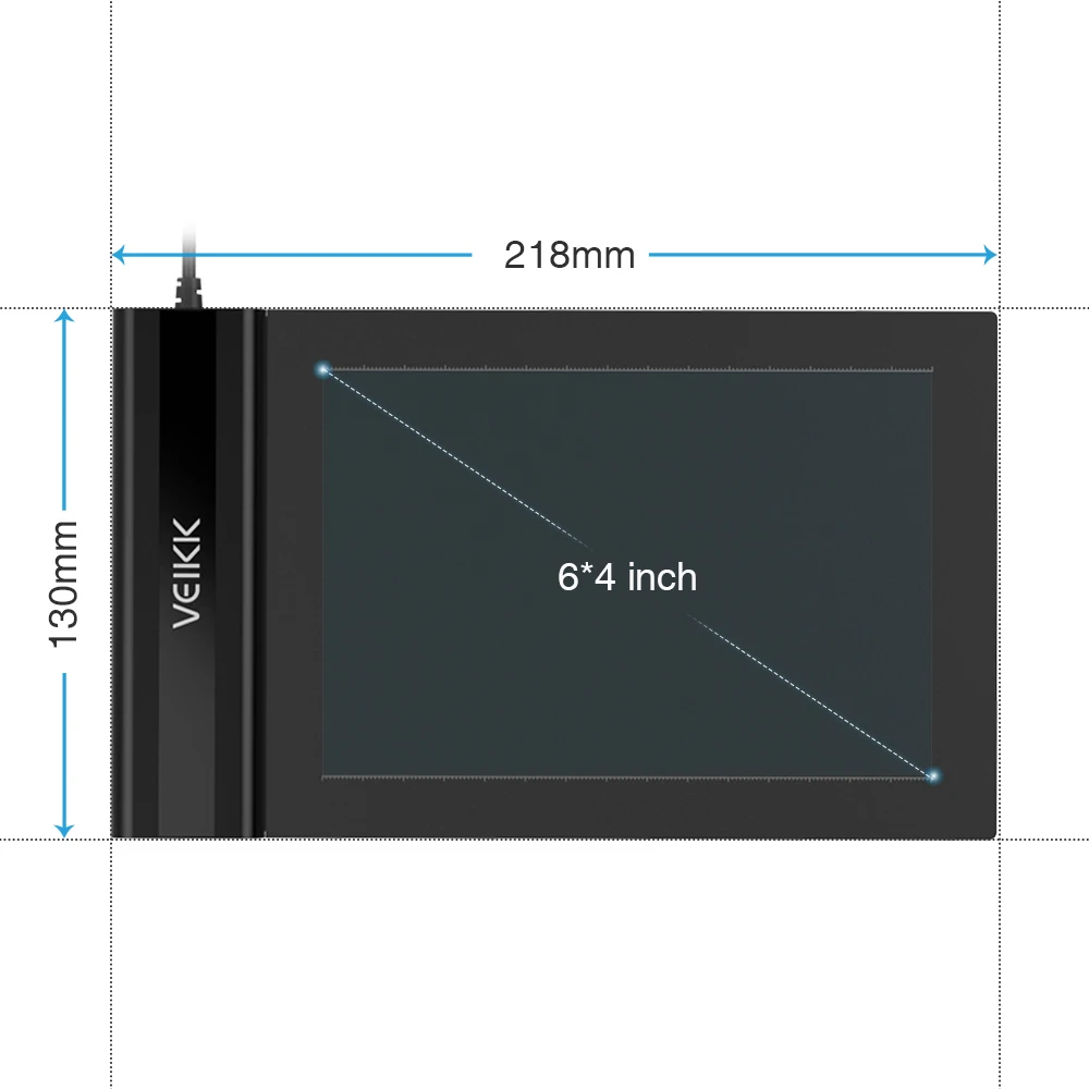  Tableta de dibujo gráfico veekk S640 OSU 6X4 pulgadas con bolígrafo gratis para niños principiantes