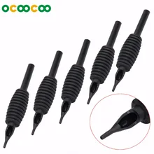 5 шт) 7RT одноразовая Нескользящая трубка рукоятки машинки для татуировок-черный(5 шт