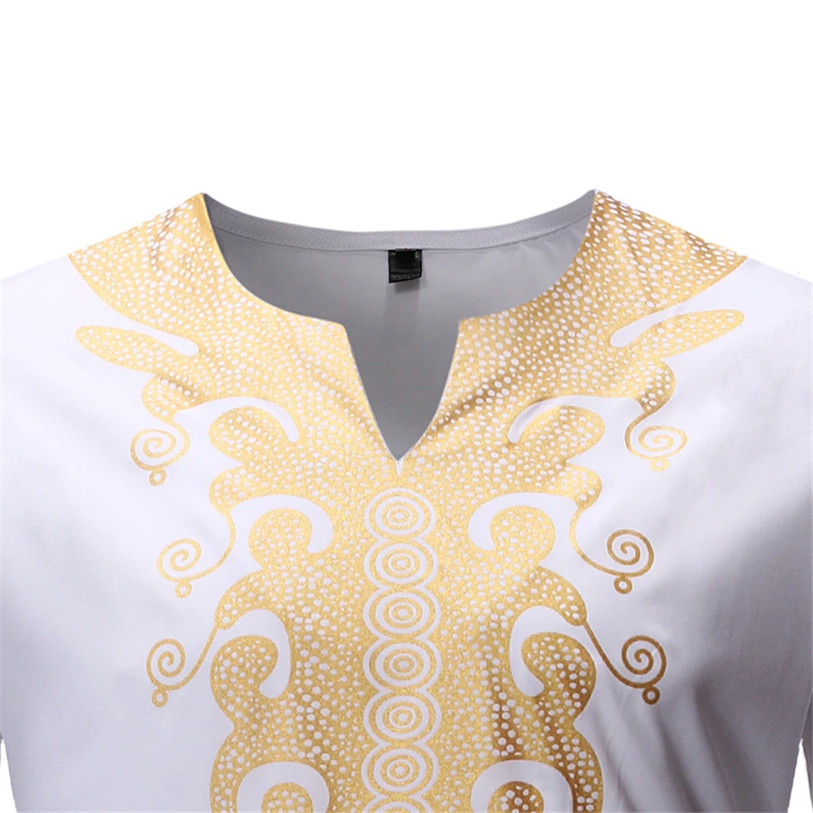 BAIBAZIN New African Men's Clothing Long-sleeved Shirt Men's Gilded African Wind Men's Shirt