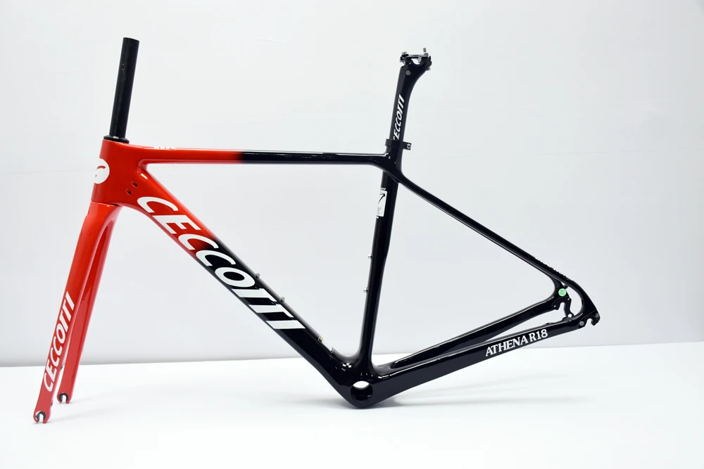 Discount Disc brake carbon road bike frame Ceccotti carbon speed road bicycle frame 43/46/50/52cm 5