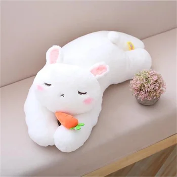 

Cartoon cute puffed radish rabbit small white rabbit plush doll toy children to appease dolls Tanabata girls