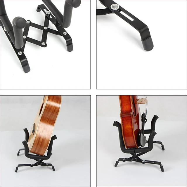 Support Pour Instrument De Musique, Pliable, Portable, Avec Support Pour  Violon, Ukulele, Guitare, Instrument À Cordes - Violon Pièces & Accessoires  - AliExpress