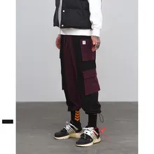 Новые мужские Модные Винтажные большие комбинезоны с карманами свободные мужские брюки больших размеров уличные повседневные штаны Сценические костюмы для хип-хопа