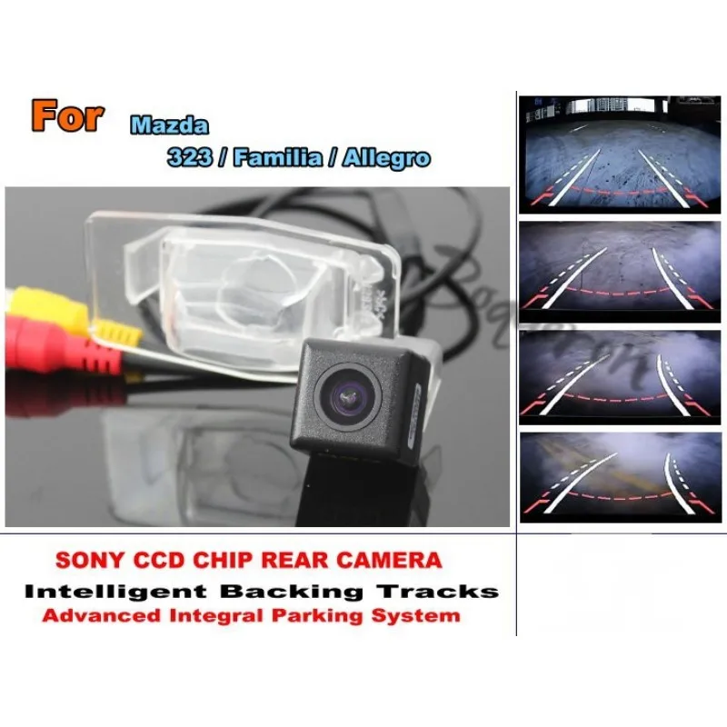 

For Mazda 323 / Familia / Allegro Smart Tracks Chip Camera / HD CCD Intelligent Dynamic Parking Car Rear View Camera