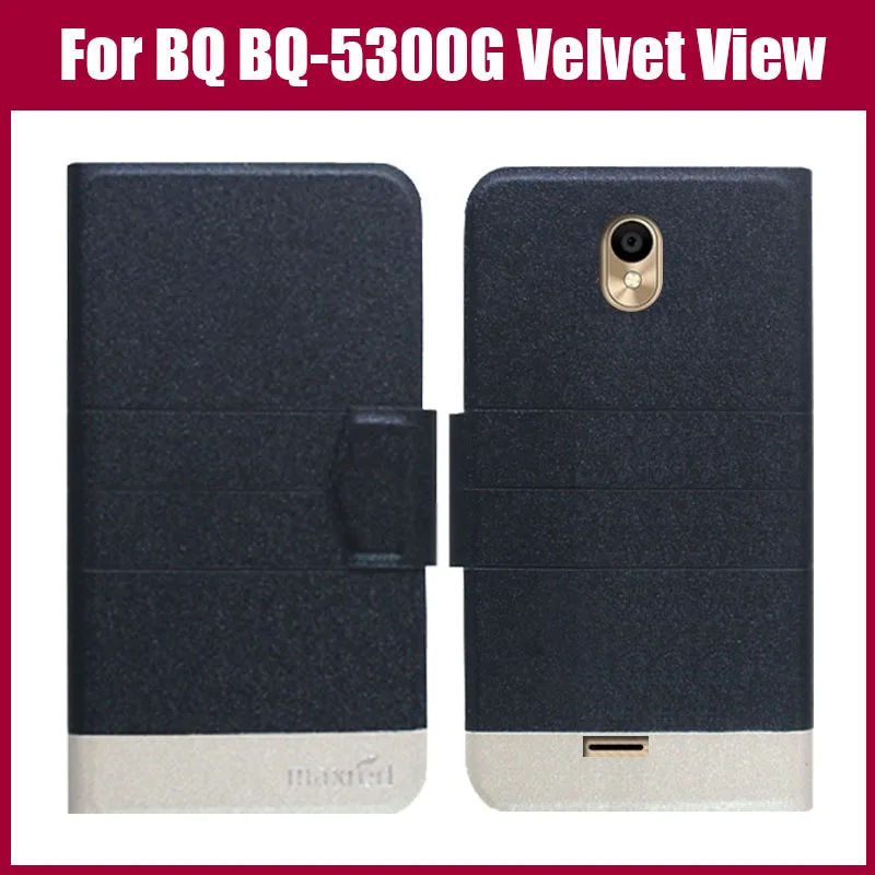 

Hot Sale! BQ BQ-5300G Velvet View Case New Arrival 5 Colors Fashion Flip Ultra-thin Leather Protective Cover Phone Bag