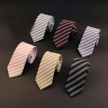 Узкий мужской s Галстуки хлопчатобумажный галстук мужской повседневный Полосатый мужской галстук Bussines Corbatas тонкий шейный галстук Одежда Аксессуары Галстуки 6 см