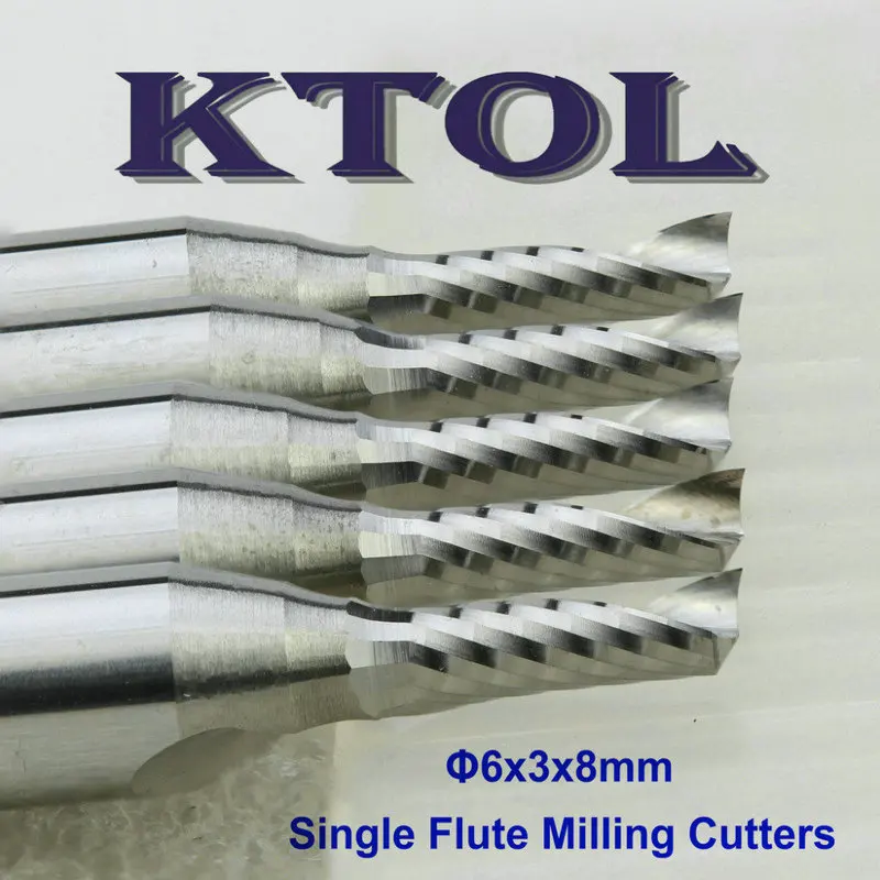 Single Flute End Mill Milling Cutter Engraving Bits Cutting Tool Set_1