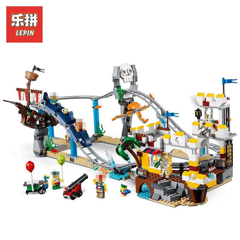 

Lepin 24051 Blocks Bricks Pirate Roller Coaster 3 in 1 Compatible legoingly 31084 Building Educational Toys Model Boys Gifts