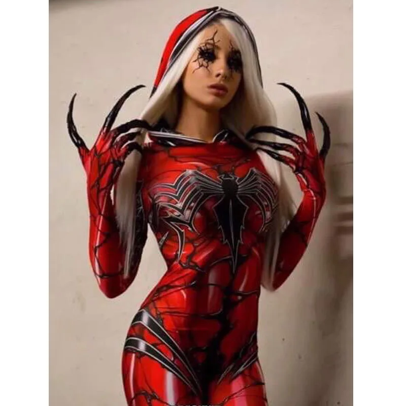 Coshome Gwendolyn Cosplay Costume Gwen Stacy Spiderman Jumpsuits Halloween Costume...