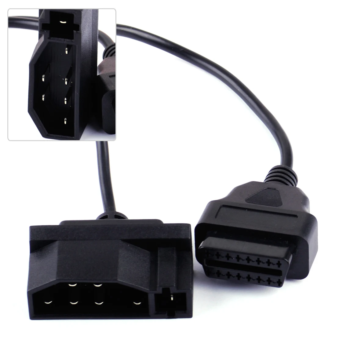 

beler New Black Diagnostic Tool Adapter Cable Fit for Ford EFI hIgh Quality 22cm 7 Pin Male to OBD2 OBDII 16 Pin Female