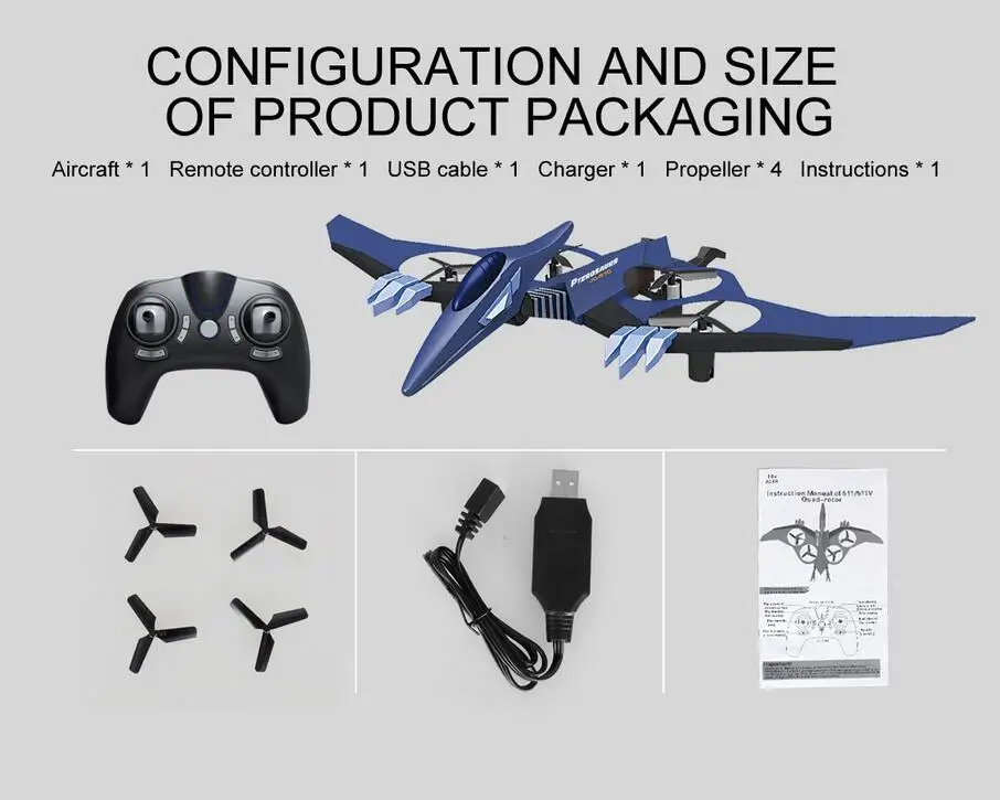 JXD 511 летящая птица Птерозавр гироскопа Micro Drone RC Quadcopter мини нано