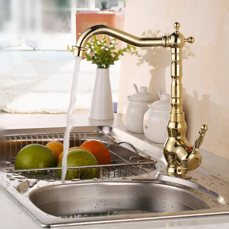 

The latest gold copper bathroom basin faucet, three different styles of high basin cold water and hot water faucet