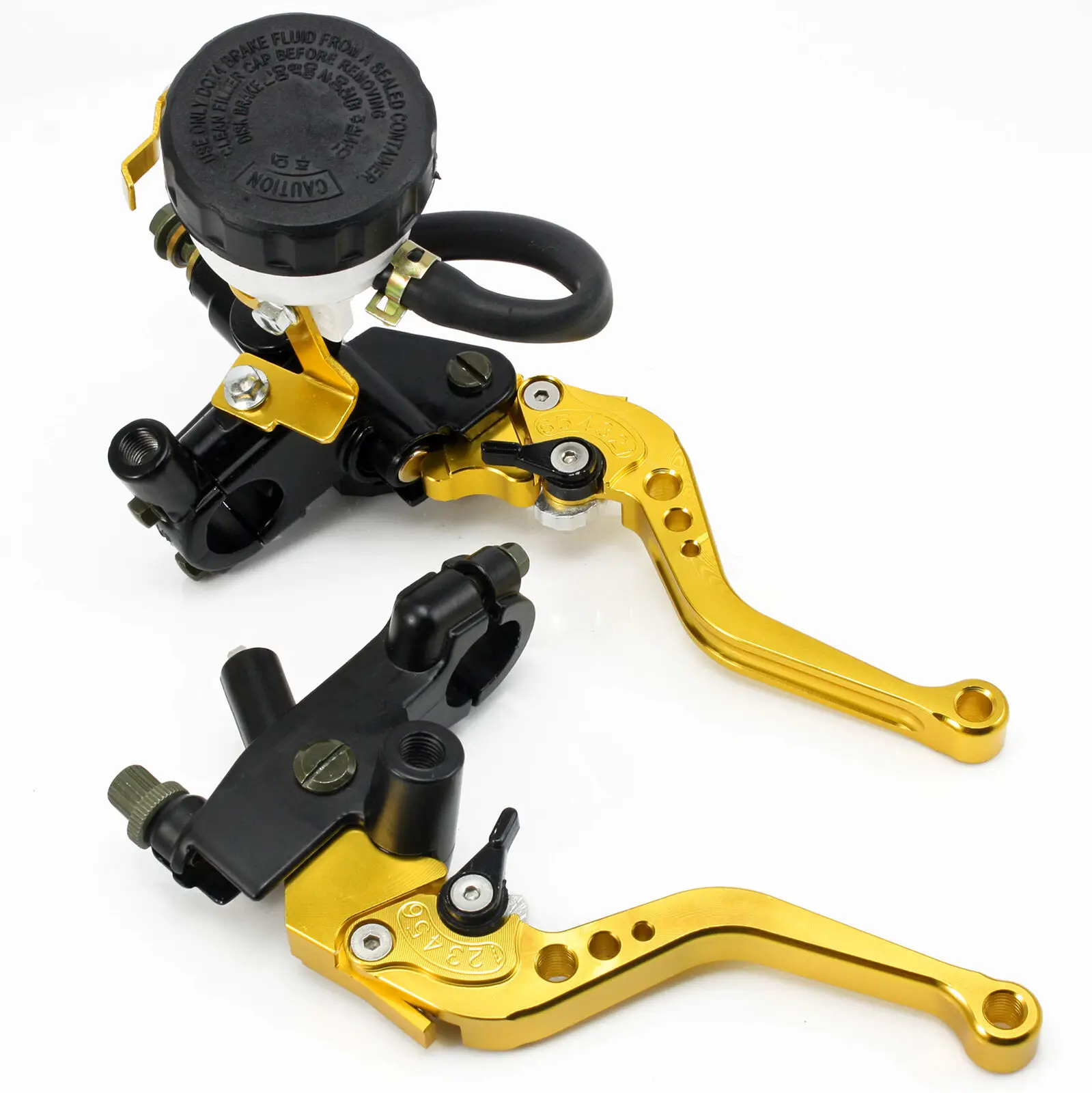 

Universal 7/8" 22mm 125-400CC Gold Adjustable Motorcycle Brake Clutch Master Cylinder Reservoir Levers Set For Benelli 899 D25