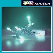 KITOSUN AA батарея работает teal цвет светодиодные гирлянды 15-30-40 светодиодов супер яркость Свадебные Рождественские вечерние лампы