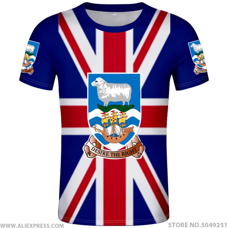 

FALKLAND ISLANDS MALVINAS t shirt logo free custom name number flk t-shirt nation flag country print text college photo clothing