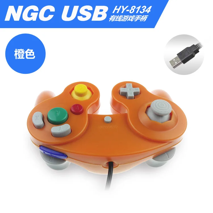 Для Gamecube контроллер USB проводной ручной джойстик для NAND для NGC GC контроллер для MAC компьютера ПК геймпад ns