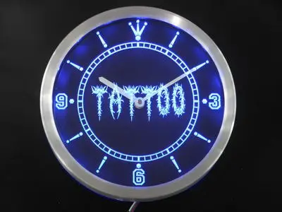 nc0292 Tattoo Shop Neon Light Signs LED Wall Clock | Дом и сад