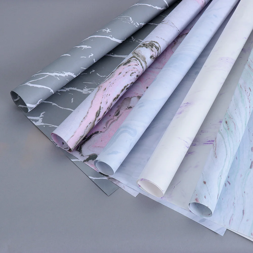 

1PC/Pack New Marble Pattern Wrapping Paper Handmade DIY Scrapbook Paper Birthday Gift Bouquet Wrapping Paper Decorative Crafts