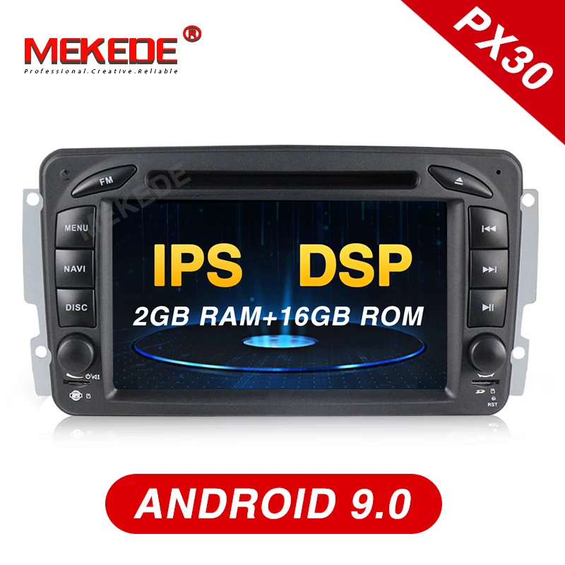 Discount Mekede PX30 IPS DSP android 9.0 Car GPS DVD player for Mercedes Benz W203 W208 W209 W210 W463 Vito Viano W163GPS navigation 0