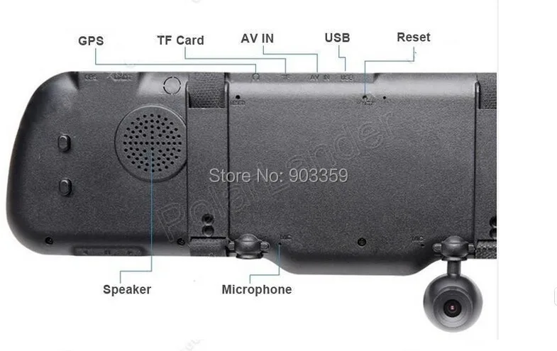 Автомобильная камера " сенсорный Android gps WiFi FM Парковка зеркало заднего вида HD Dash Cam двойная камера DVR