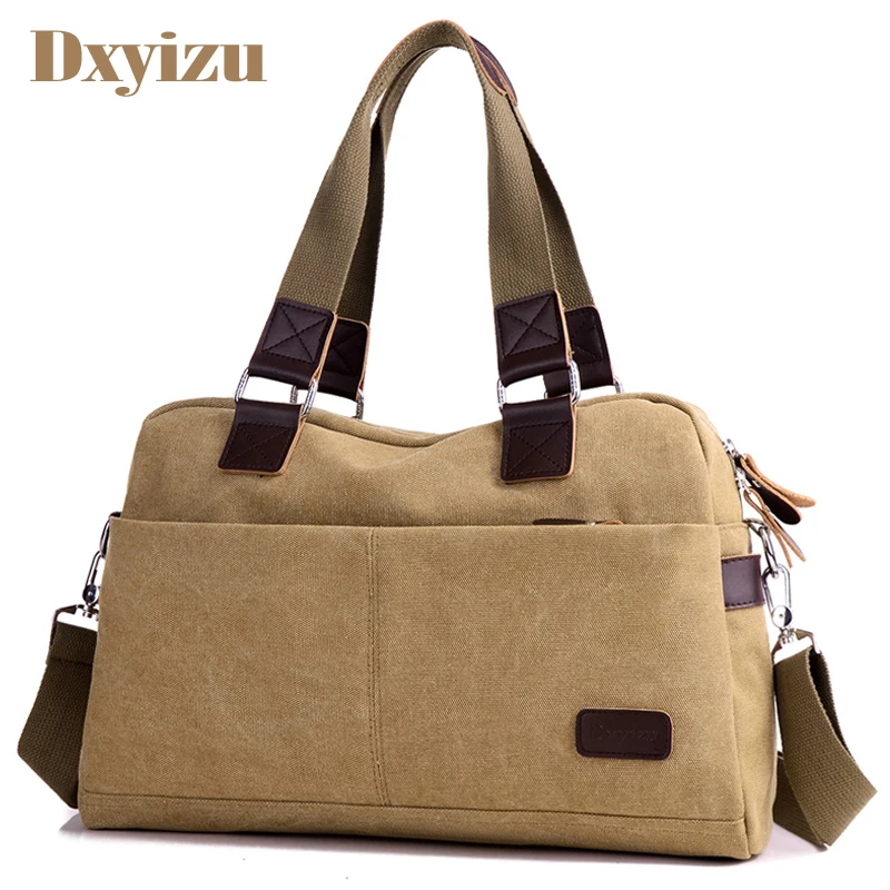 Buy Canvas Casual Mens Shoulder Bags Solid Color