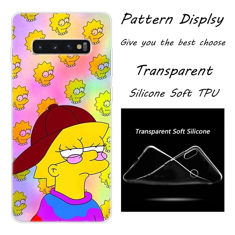 Популярный Мягкий силиконовый чехол Homer Simpson для samsung Galaxy S10 S9 S8 Plus S7 Edge A6 A8 Plus A7 A9 A5 Модный чехол