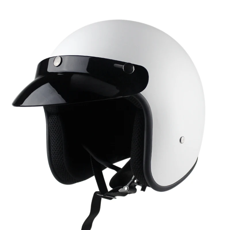 Звездный кожаный мотоциклетный шлем винтажный Ретро круизер чоппер Скутер кафе гоночный мотоциклетный шлем 3/4 лицевой шлем - Color: b4